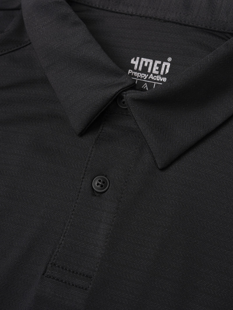 Aó Polo Thể Thao In 4MEN Racquet Club Form Regular Sport PO168 Màu Đen