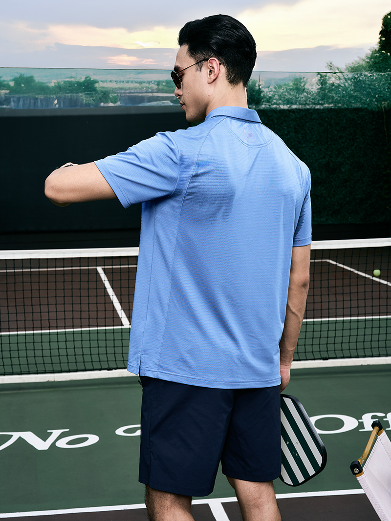 Aó Polo Thể Thao In 4MEN Racquet Club Form Regular Sport PO168 Màu Xanh Đá