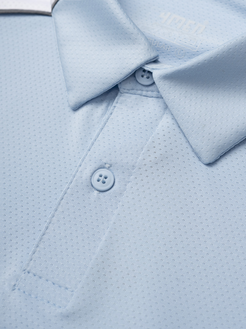 Áo Polo Thể Thao Phối In Logo 4MEN Club Sau Lưng Form Regular PO169 Màu Xanh Biển