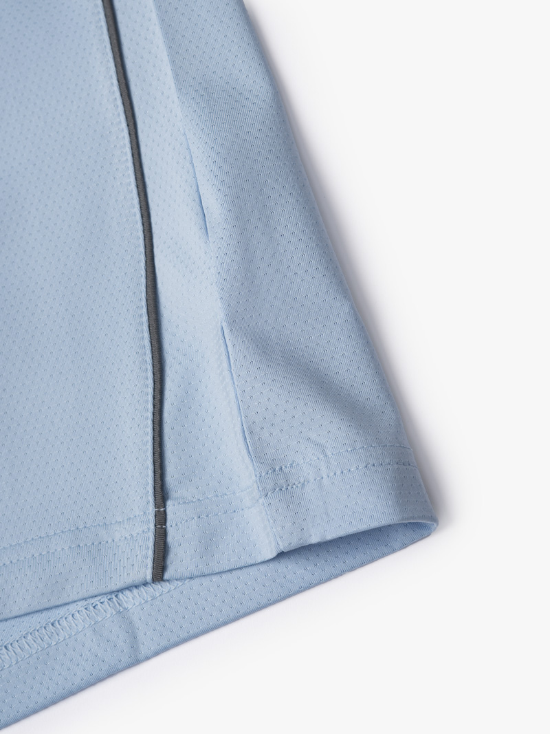 Áo Polo Thể Thao Phối In Logo 4MEN Club Sau Lưng Form Regular PO169 Màu Xanh Biển