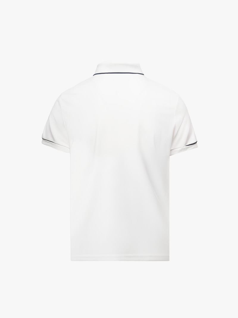 Áo Polo Thể Thao Phối Viền Form Regular PO170 Màu Trắng