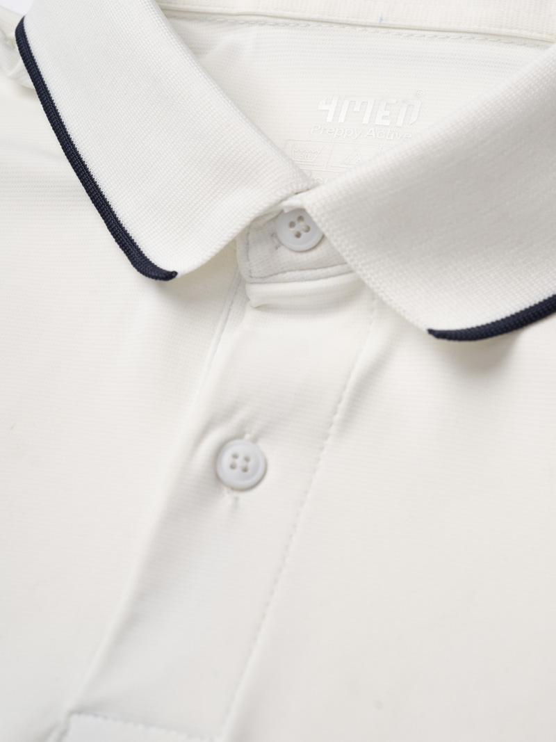Áo Polo Thể Thao Phối Viền Form Regular PO170 Màu Trắng