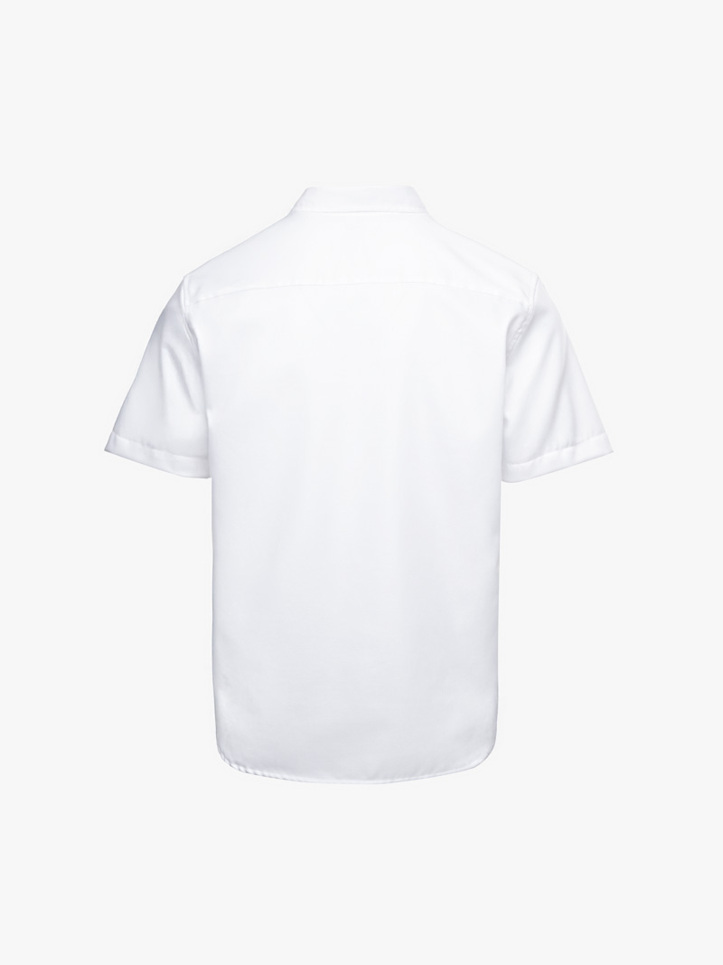 Áo Sơ Mi Tay Ngắn Sớ Chéo Thêu Chữ 4M Form Regular SM179