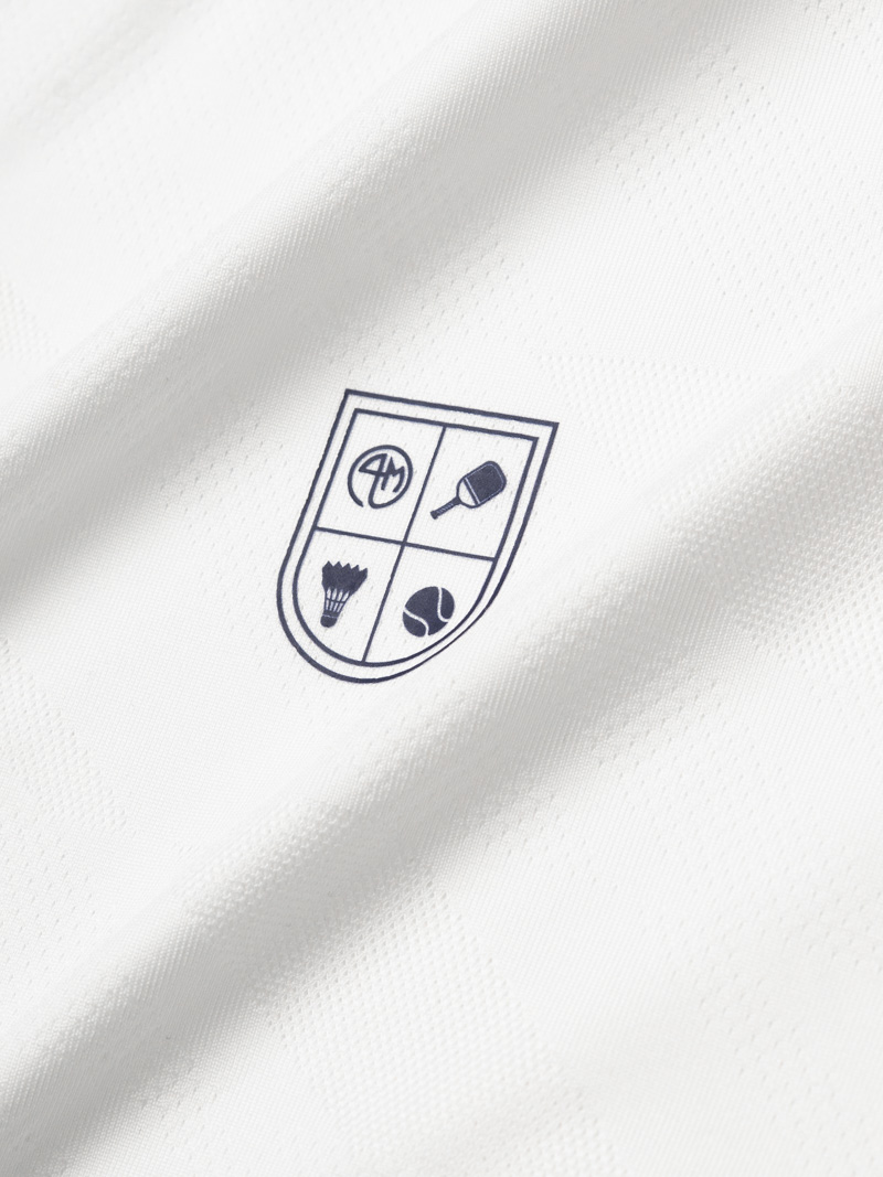 Áo Thun Thể Thao Cổ Phối 2 Màu Form Regular AT176 Màu Trắng