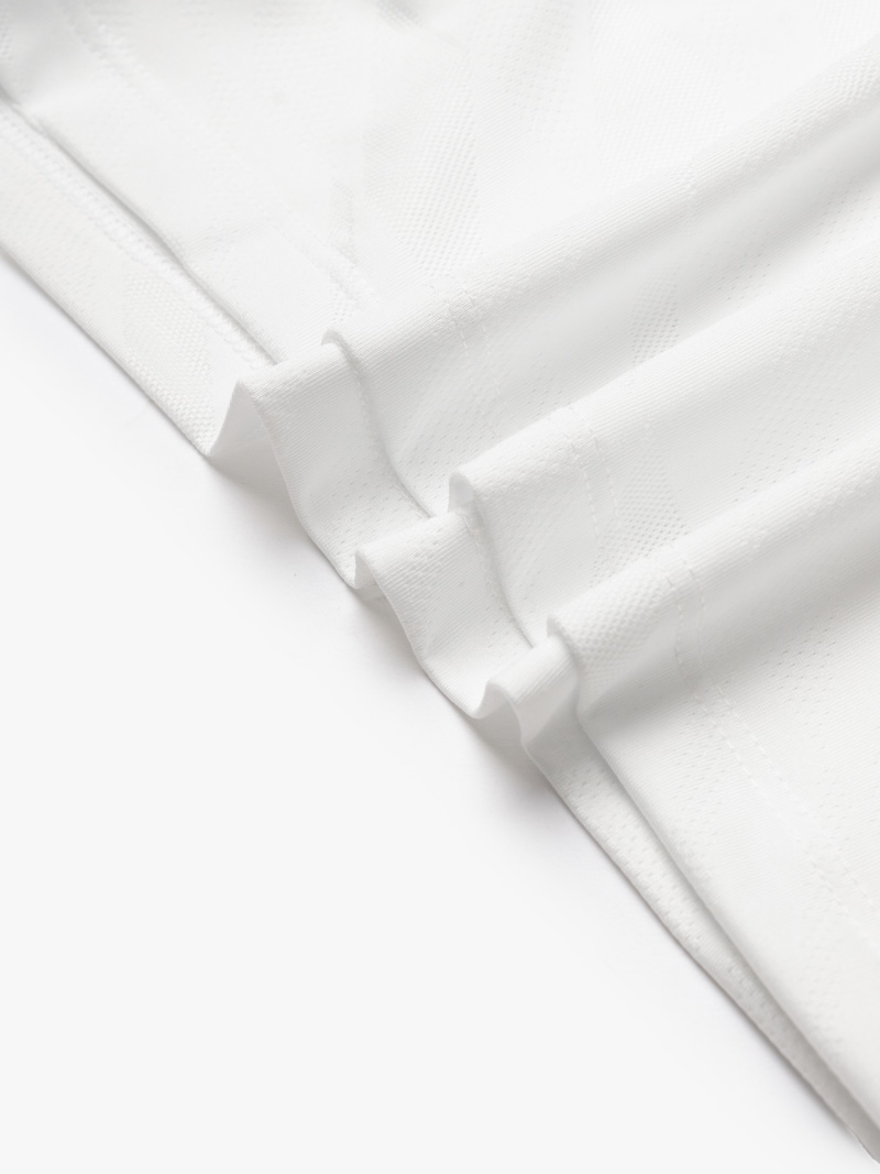 Áo Thun Thể Thao Cổ Phối 2 Màu Form Regular AT176 Màu Trắng