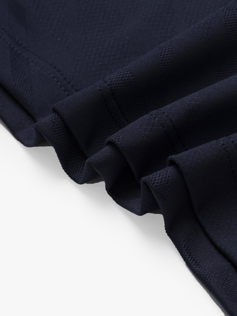 Áo Thun Thể Thao Cổ Phối 2 Màu Form Regular AT176 Màu Xanh Đen