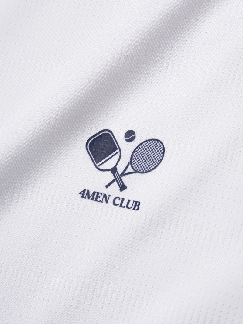 Áo Thun Thể Thao Phối Vai Form Regular AT177 Màu Trắng