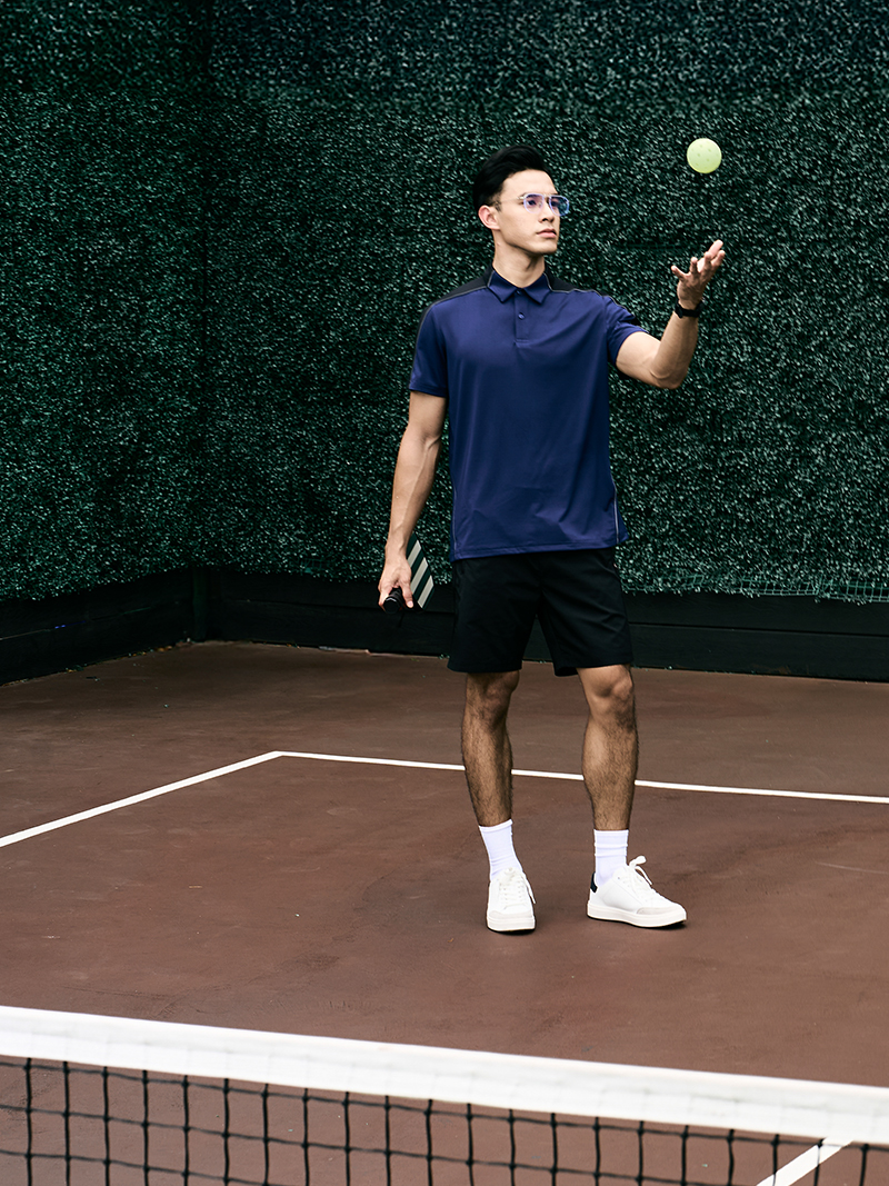 Quần Short Thể Thao In Chữ Active 4MEN Form Regular QS080 Màu Đen