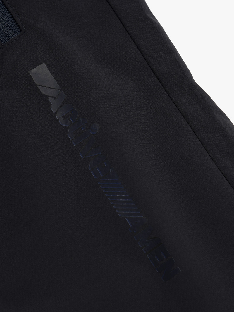 Quần Short Thể Thao In Chữ Active 4MEN Form Regular QS080 Màu Xanh Đen