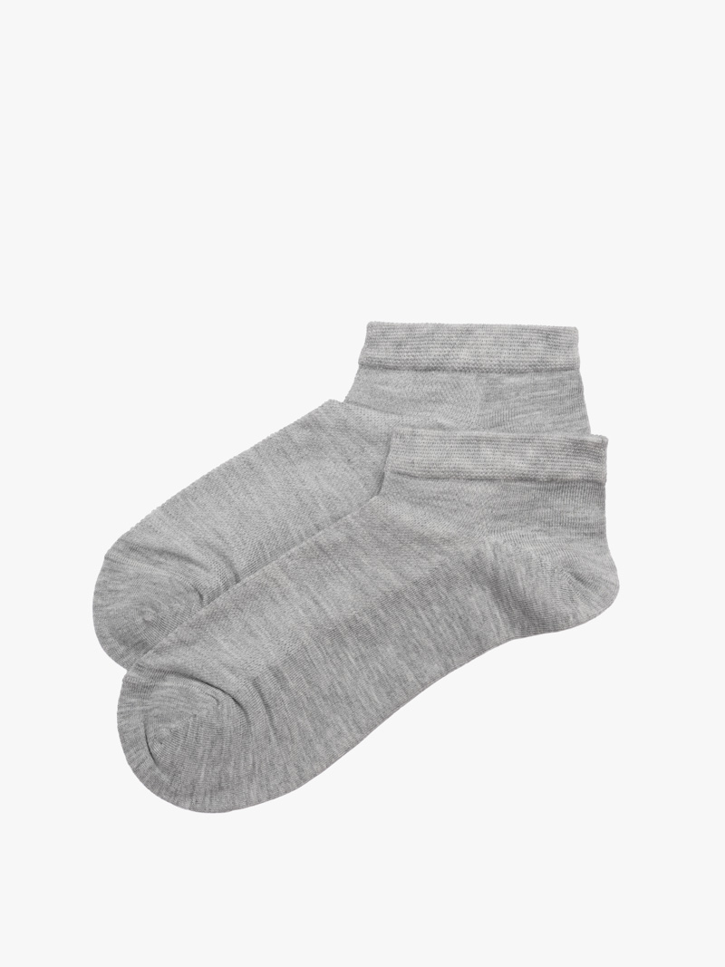 Vớ Cổ Ngắn Sợi Bamboo Dệt Thông Thoáng Khử Mùi VO125 Màu Xám