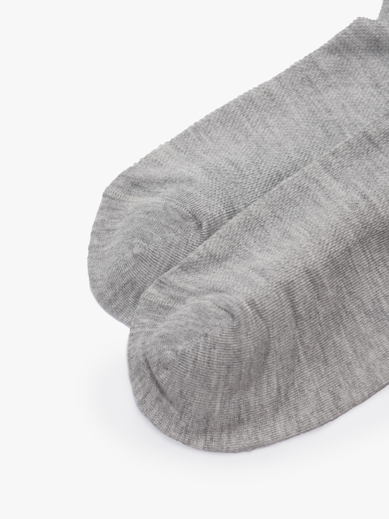 Vớ Cổ Ngắn Sợi Bamboo Dệt Thông Thoáng Khử Mùi VO125 Màu Xám