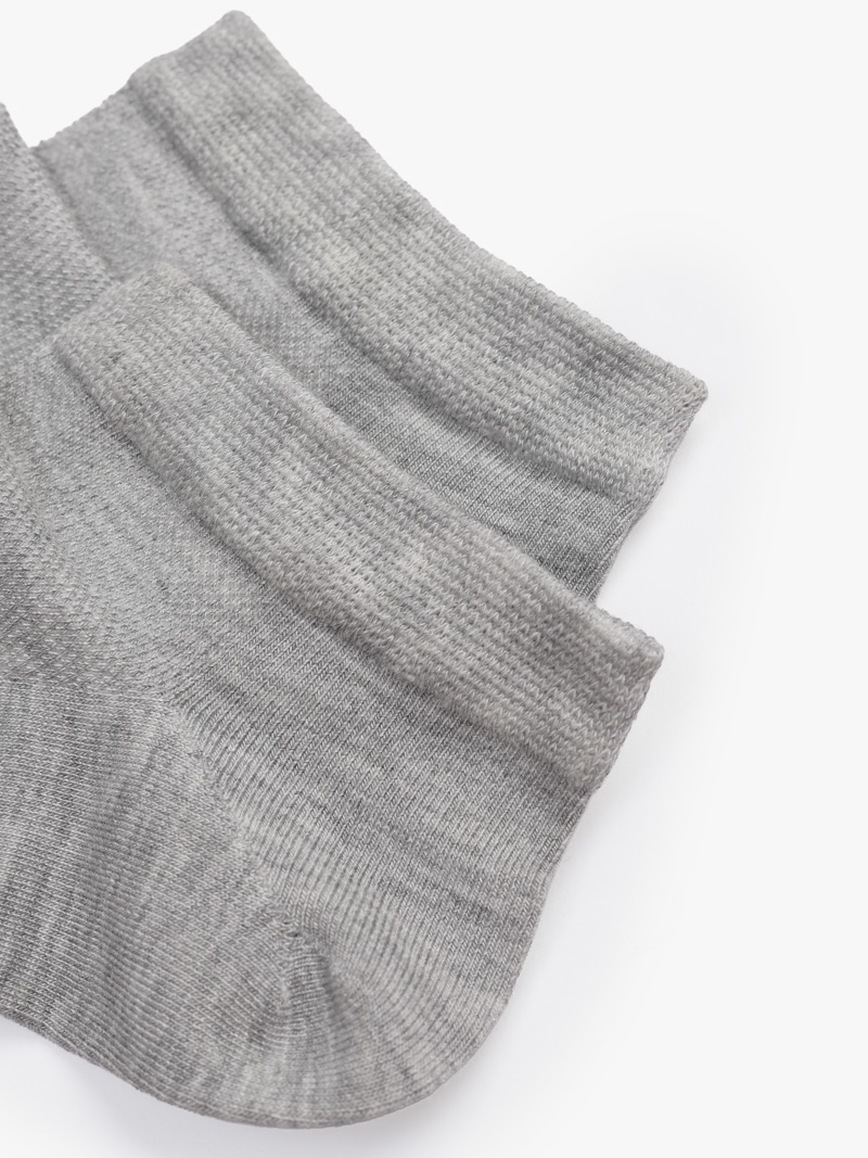 Vớ Cổ Ngắn Sợi Bamboo Dệt Thông Thoáng Khử Mùi VO125 Màu Xám