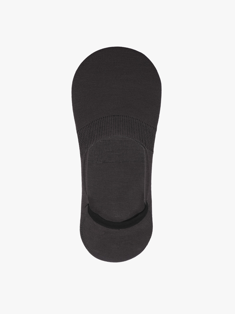 Vớ Lười Trơn Sợi Bamboo Kháng Khuẩn VO132 Màu Xám Đậm