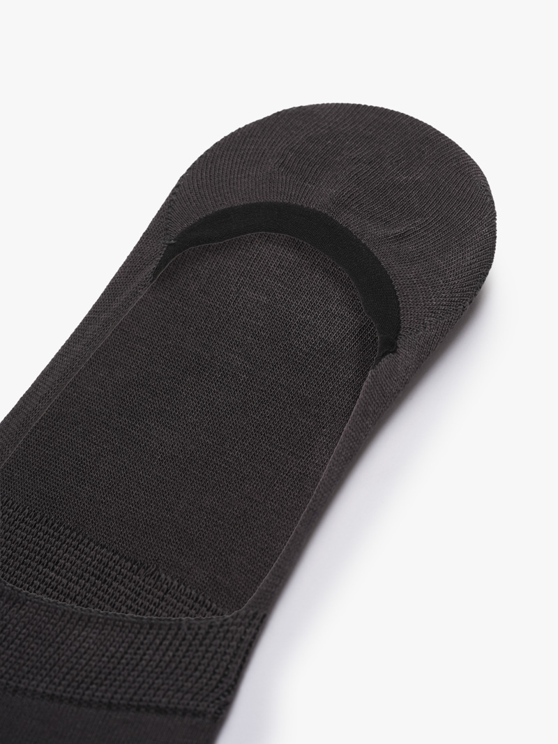 Vớ Lười Trơn Sợi Bamboo Kháng Khuẩn VO132 Màu Xám Đậm