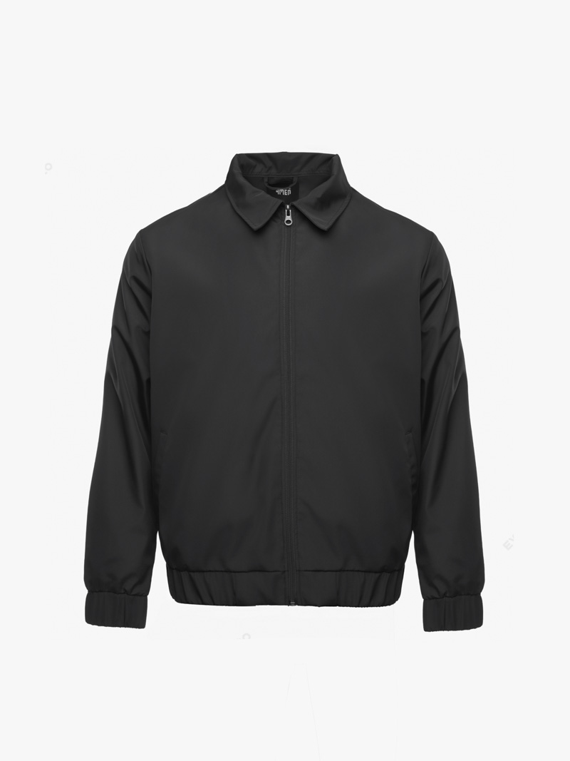 Áo Khoác Dù Ép Trơn Form Regular AK078 Màu Đen