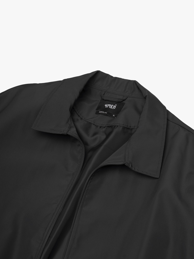 Áo Khoác Dù Ép Trơn Form Regular AK078 Màu Đen