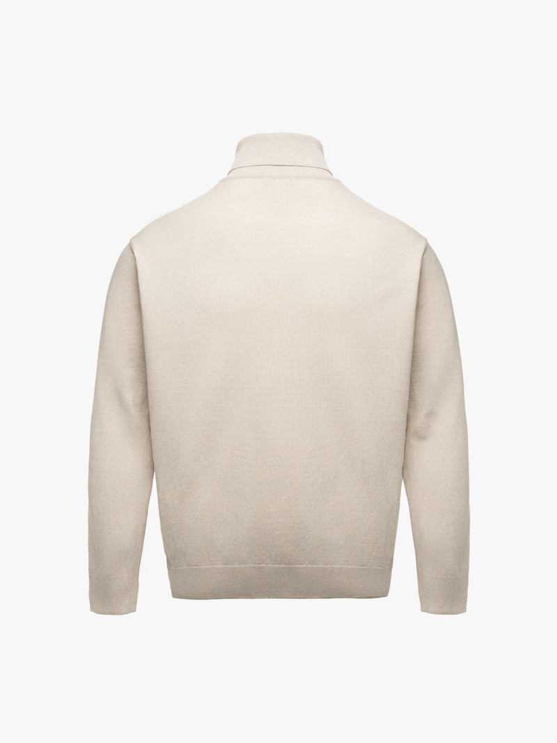 Áo Len Cổ Lọ Thêu 4M Ở Cổ Form Regular AL015 Màu Be