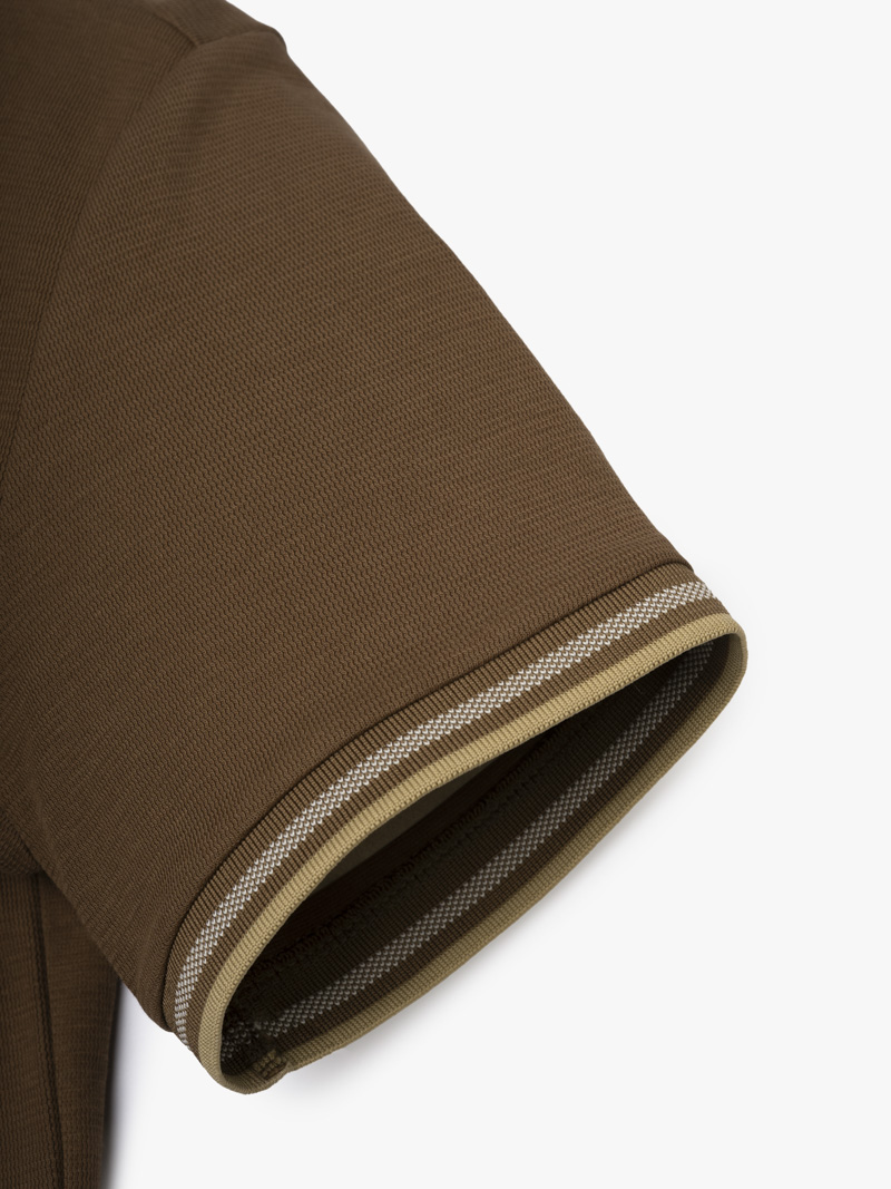 Áo Polo Cổ Phối Màu Form Regular PO172 Màu Nâu