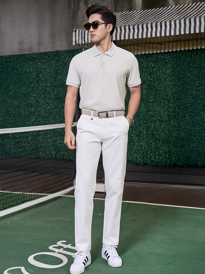 Áo Polo Cool-X Thêu 4M Form Regular PO167 Màu Be