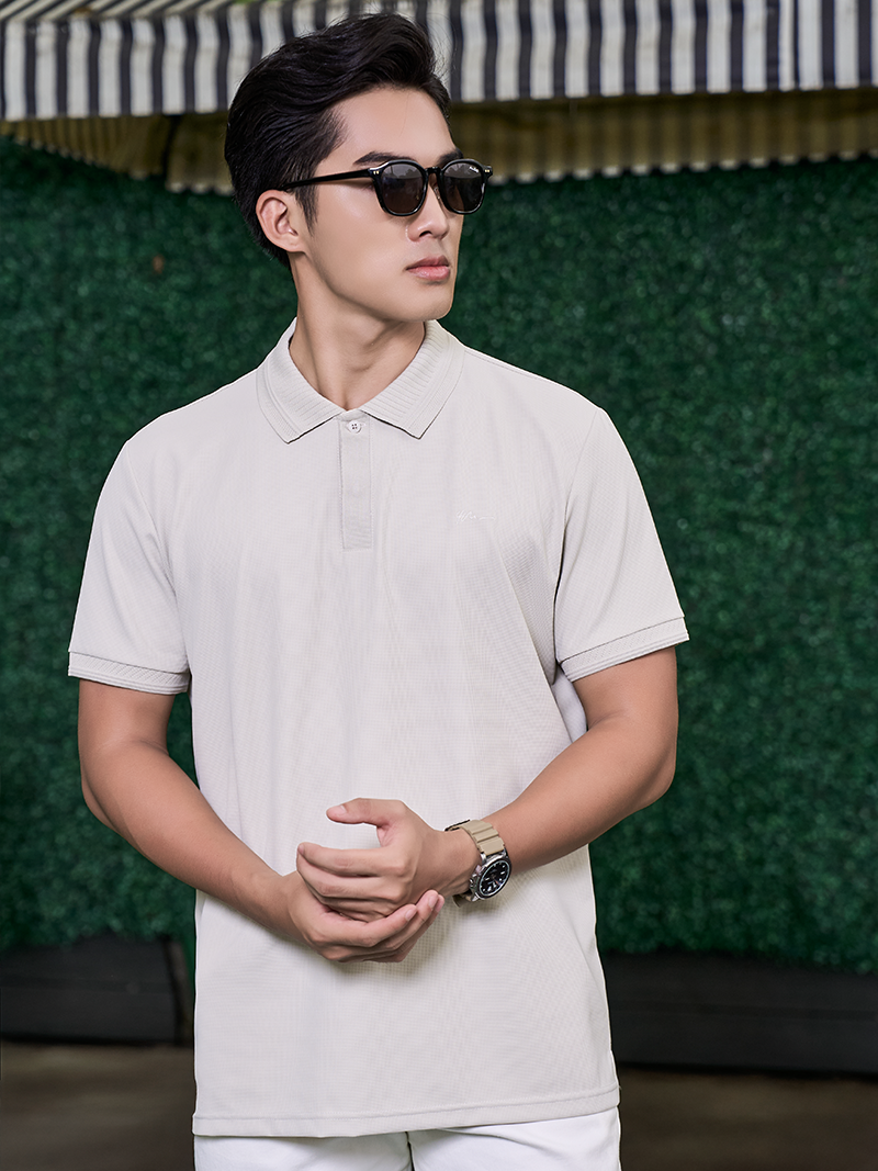 Áo Polo Cool-X Thêu 4M Form Regular PO167 Màu Be