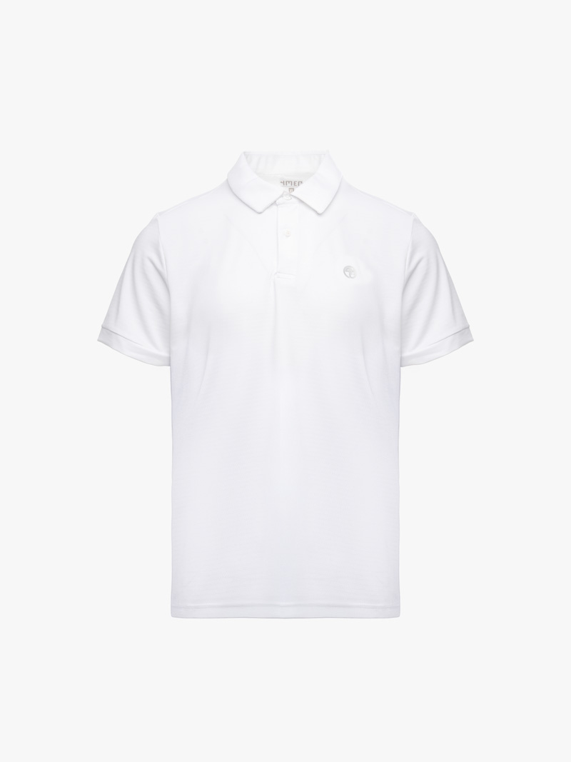 Áo Polo Thể Thao In Logo 4M Tròn Form Regular PO171 Màu Trắng