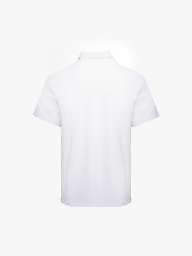 Áo Polo Thể Thao In Logo 4M Tròn Form Regular PO171 Màu Trắng