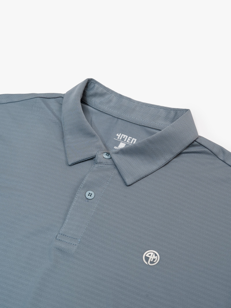 Áo Polo Thể Thao In Logo 4M Tròn Form Regular PO171 Màu Xám