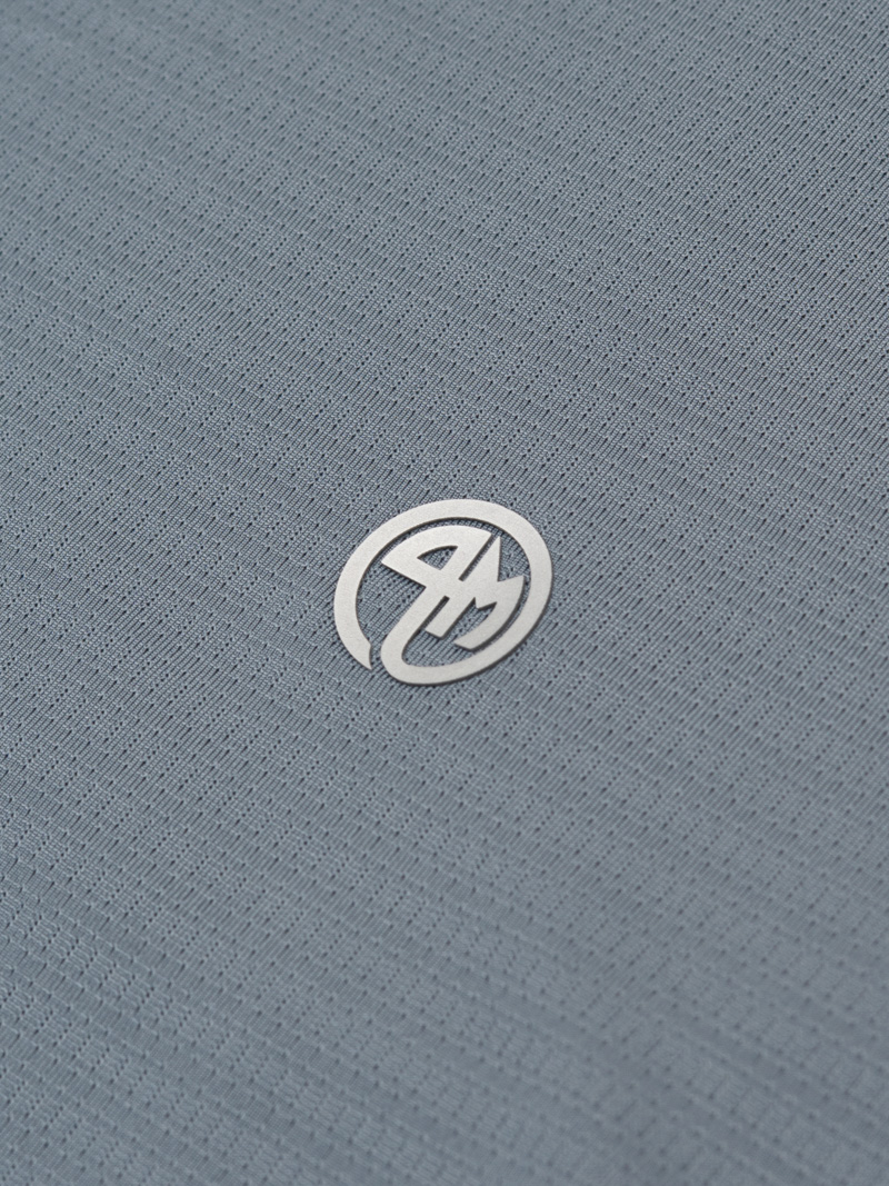 Áo Polo Thể Thao In Logo 4M Tròn Form Regular PO171 Màu Xám