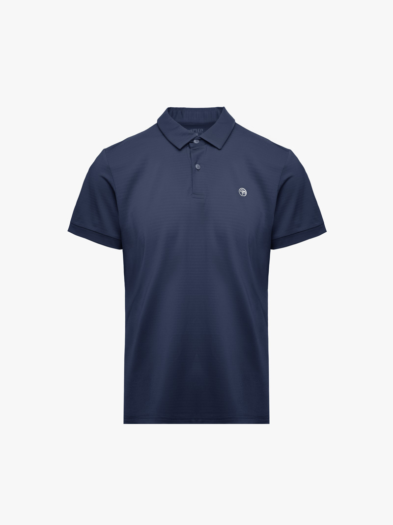 Áo Polo Thể Thao In Logo 4M Tròn Form Regular PO171 Màu Xanh Đen