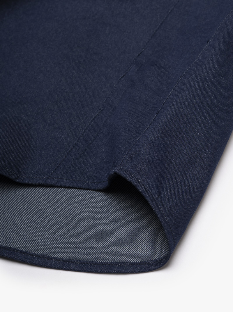 Áo Sơ Mi Denim Thêu Just Breath Form Regular SM196 Màu Xanh Biển Đậm