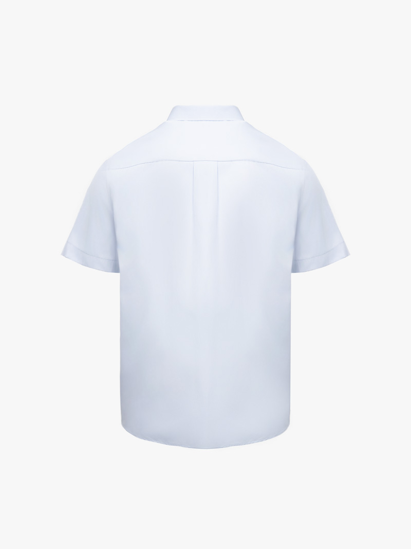 Áo Sơ Mi Tay Ngắn Thêu Logo M Form Regular SM197 Màu Xanh Biển