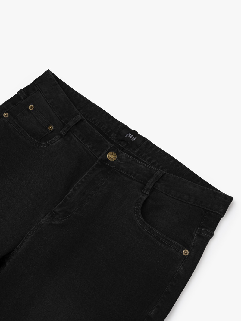 Quần Jean Diễu Túi Sau Form Slimfit QJ117 Màu Đen