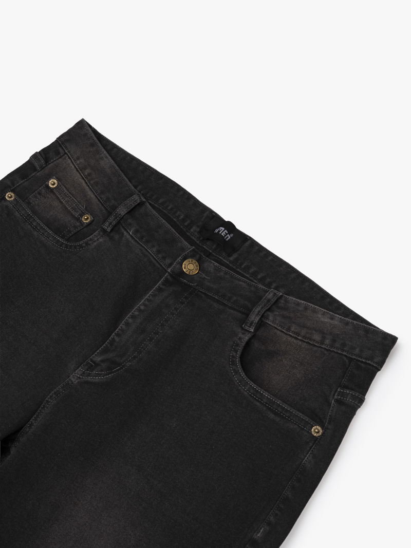 Quần Jean Diễu Túi Sau Form Slimfit QJ117 Màu Xám Đậm