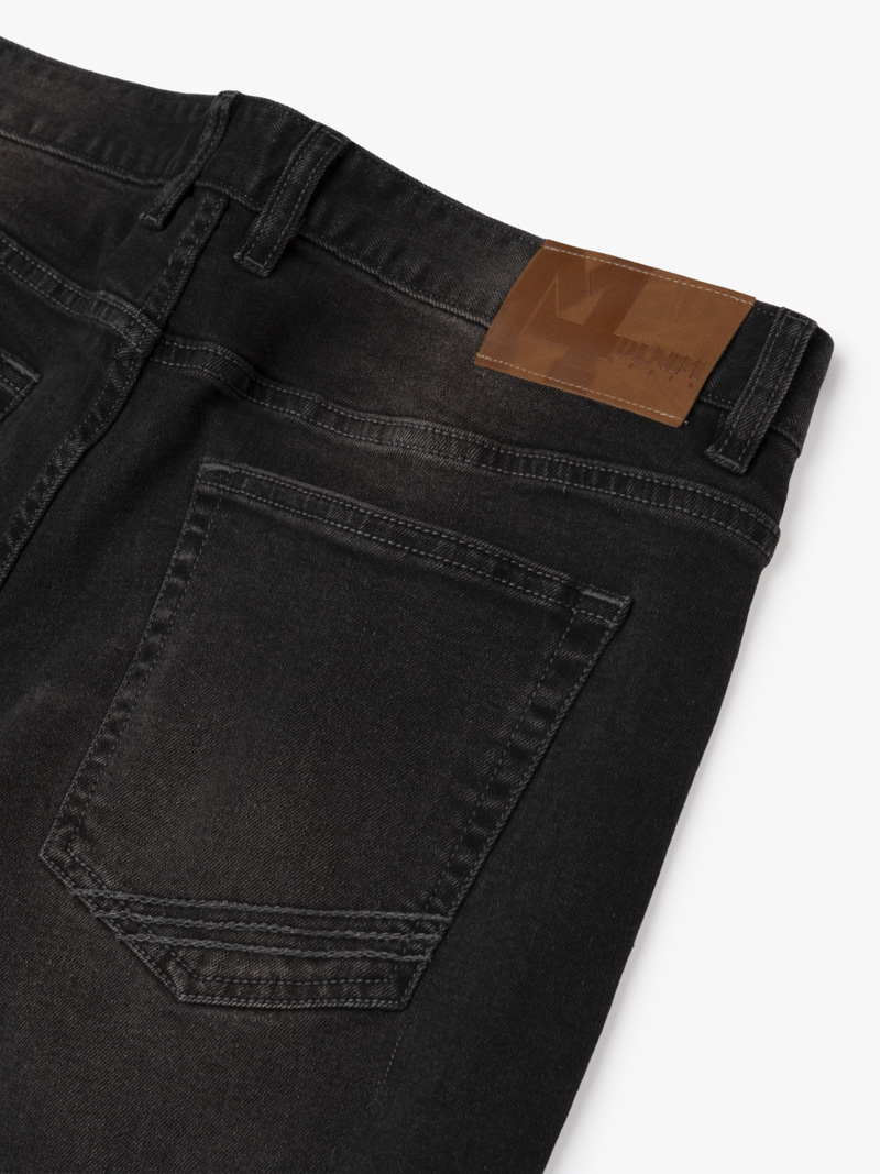 Quần Jean Diễu Túi Sau Form Slimfit QJ117 Màu Xám Đậm