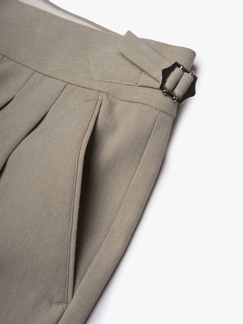 Quần Tây Sidetab 2 Bên Form Regular QT070 Màu Be