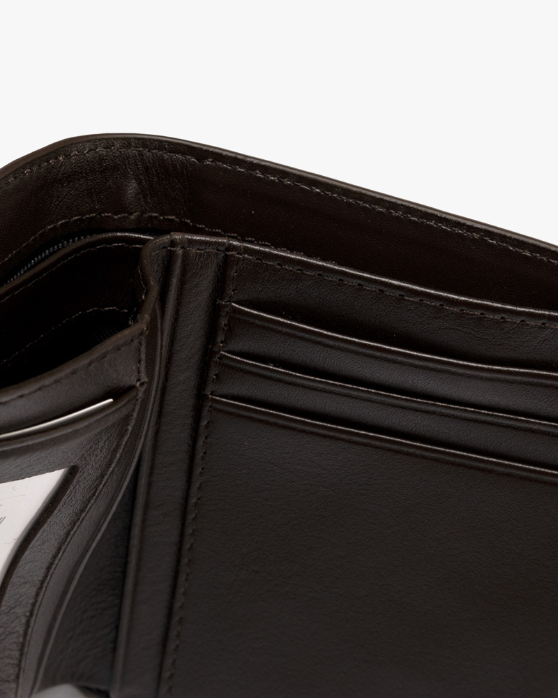 VÍ DA NAPPA KHÓA KÉO DÁNG ĐỨNG BV055 Màu Nâu