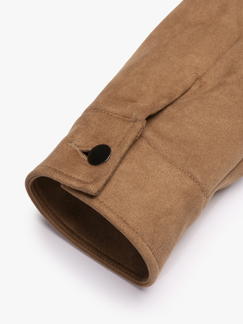 Áo Khoác Da Lộn Dây Kéo Form Regular AK079 Màu Bò