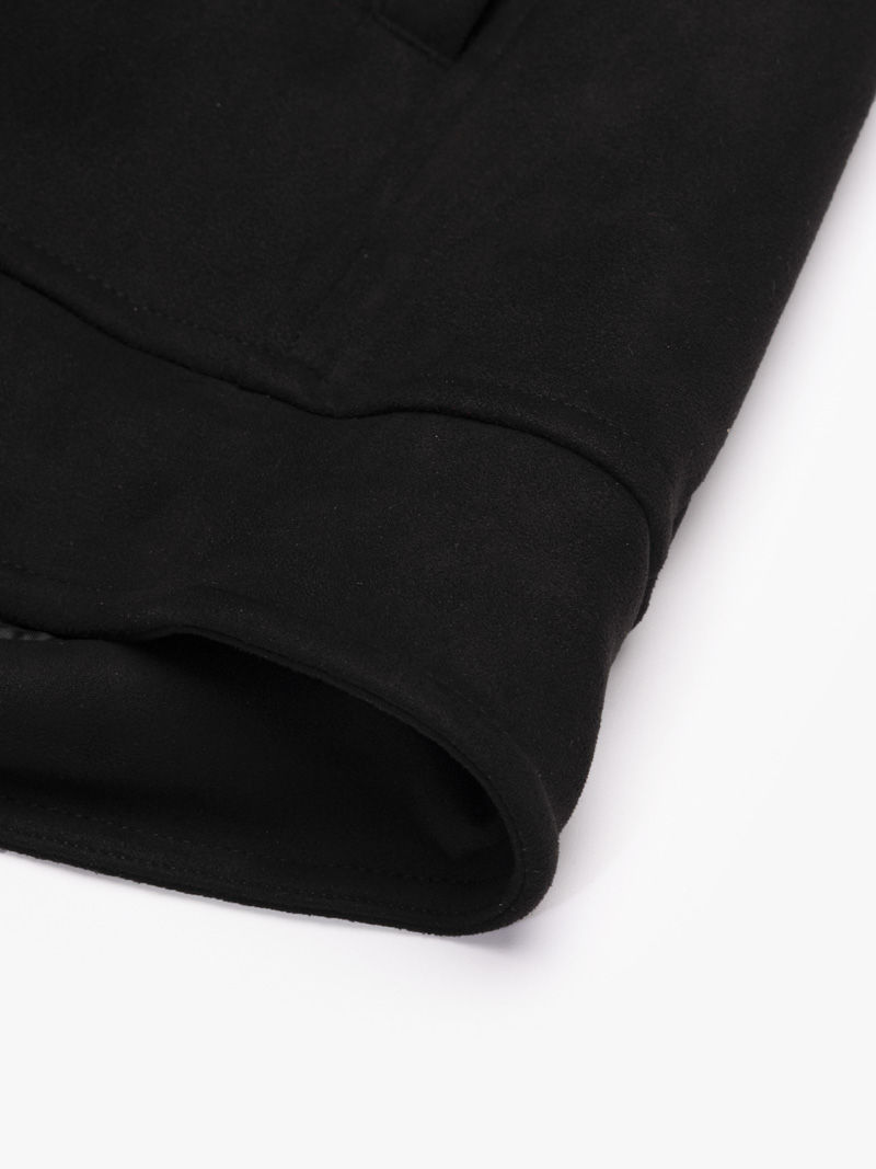 Áo Khoác Da Lộn Dây Kéo Form Regular AK079 Màu Đen