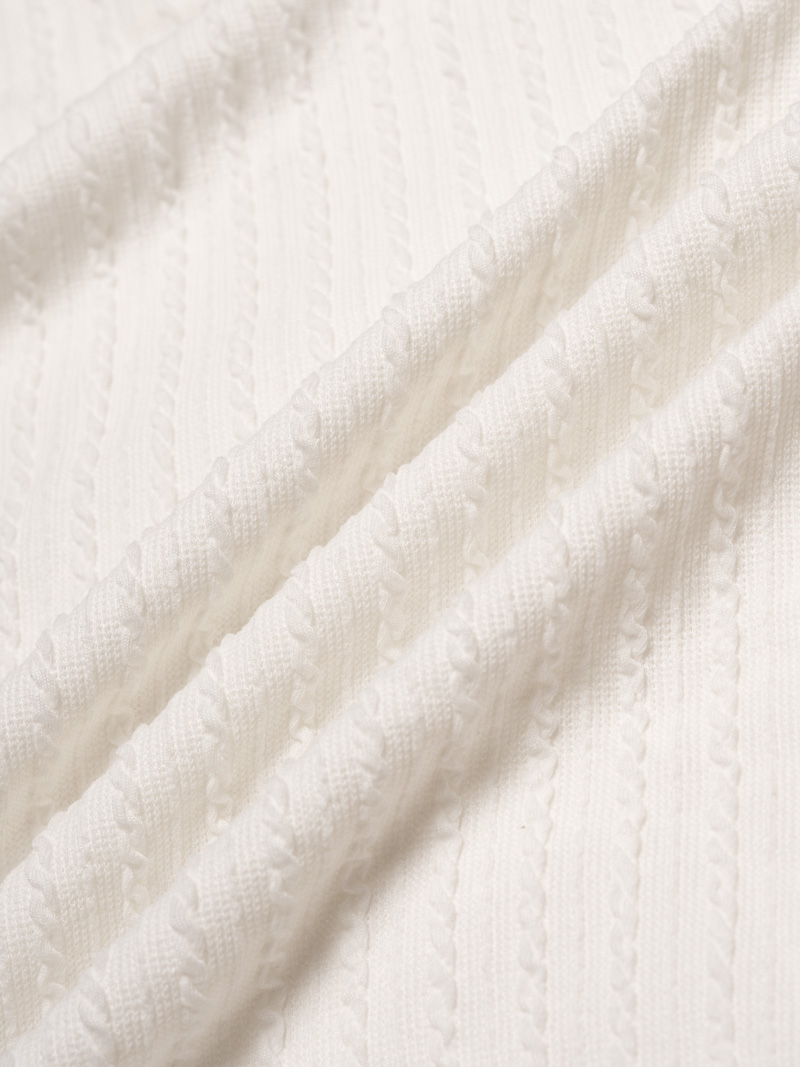 Áo Polo Dệt Kim Vặn Thừng Form Slimfit PO177 Màu Trắng