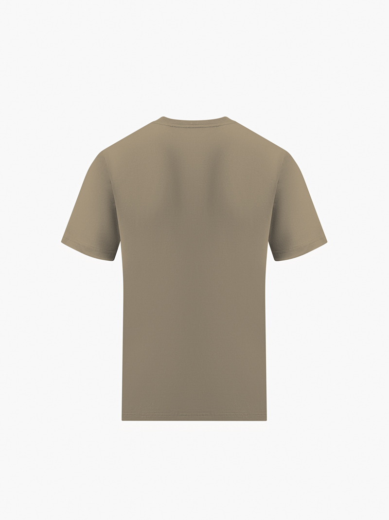 Áo Thun Cổ Tròn Trơn Form Modern AT186 Màu Be