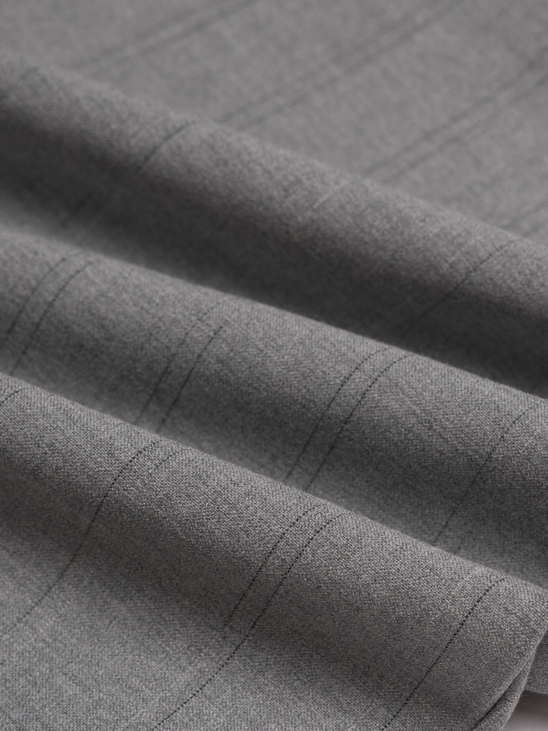 Quần Tây Sọc Vải Rayon Lưng Thun Form Regular QT072 Màu Sọc Xám