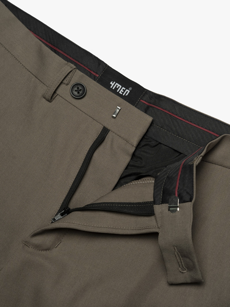 Quần Tây Trơn Form Slimfit QT071 Màu Nâu