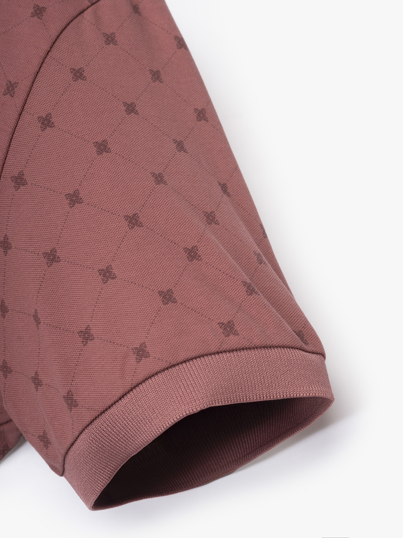 Aó Polo In Pattern Ngựa Form Regular PO180 Màu Đỏ