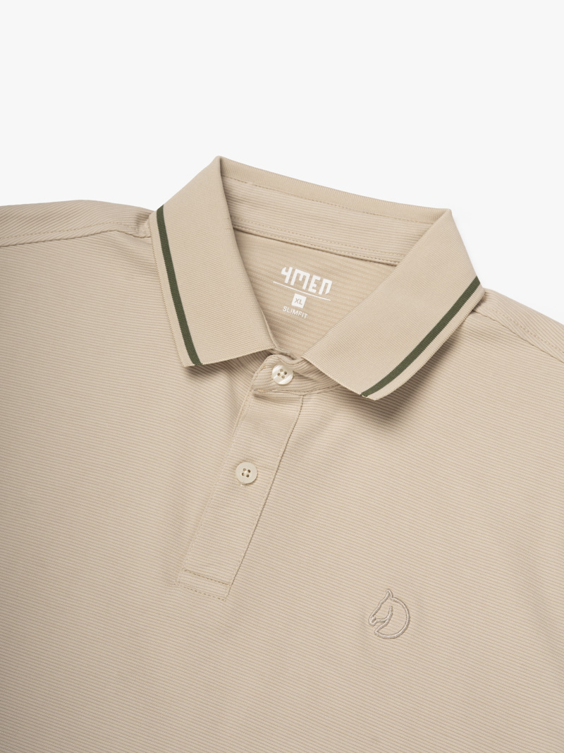 Aó Polo Thêu Đầu Ngựa Ở Ngực Form Slimfit PO181 Màu Be