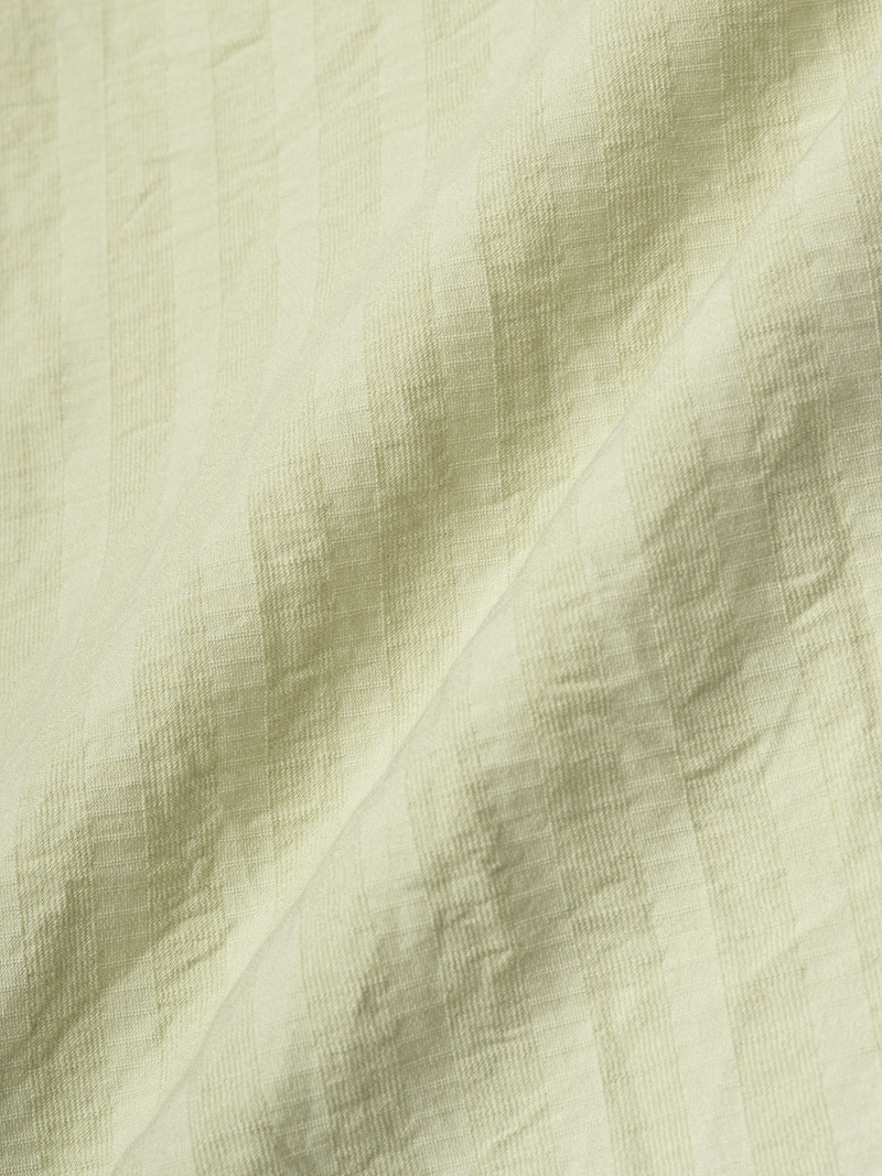 Áo Sơ Mi Cổ Cuban Thêu Đầu Ngựa Form Regular SM200 Màu Xanh