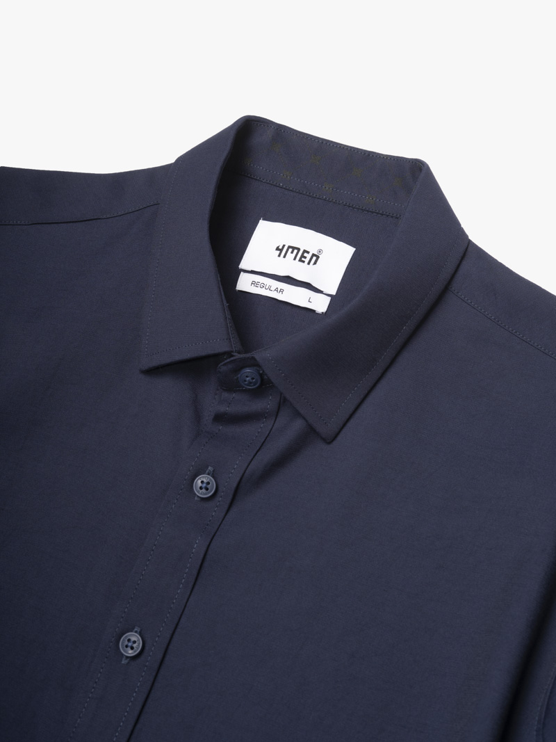 Áo Sơ Mi In Pattern Đầu Ngựa Form Regular SM201 Màu Xanh Đen