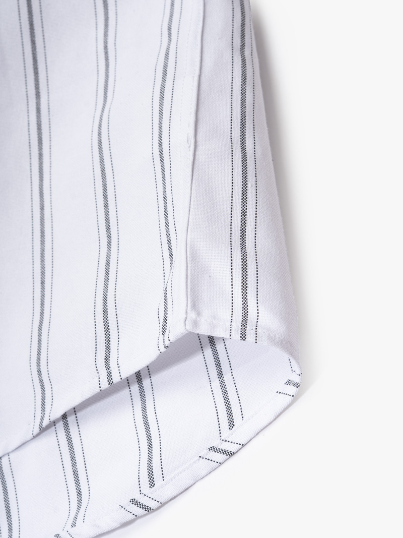 Áo Sơ Mi Sọc Thêu Logo Ngựa Form Regular SM202 Màu Sọc Trắng