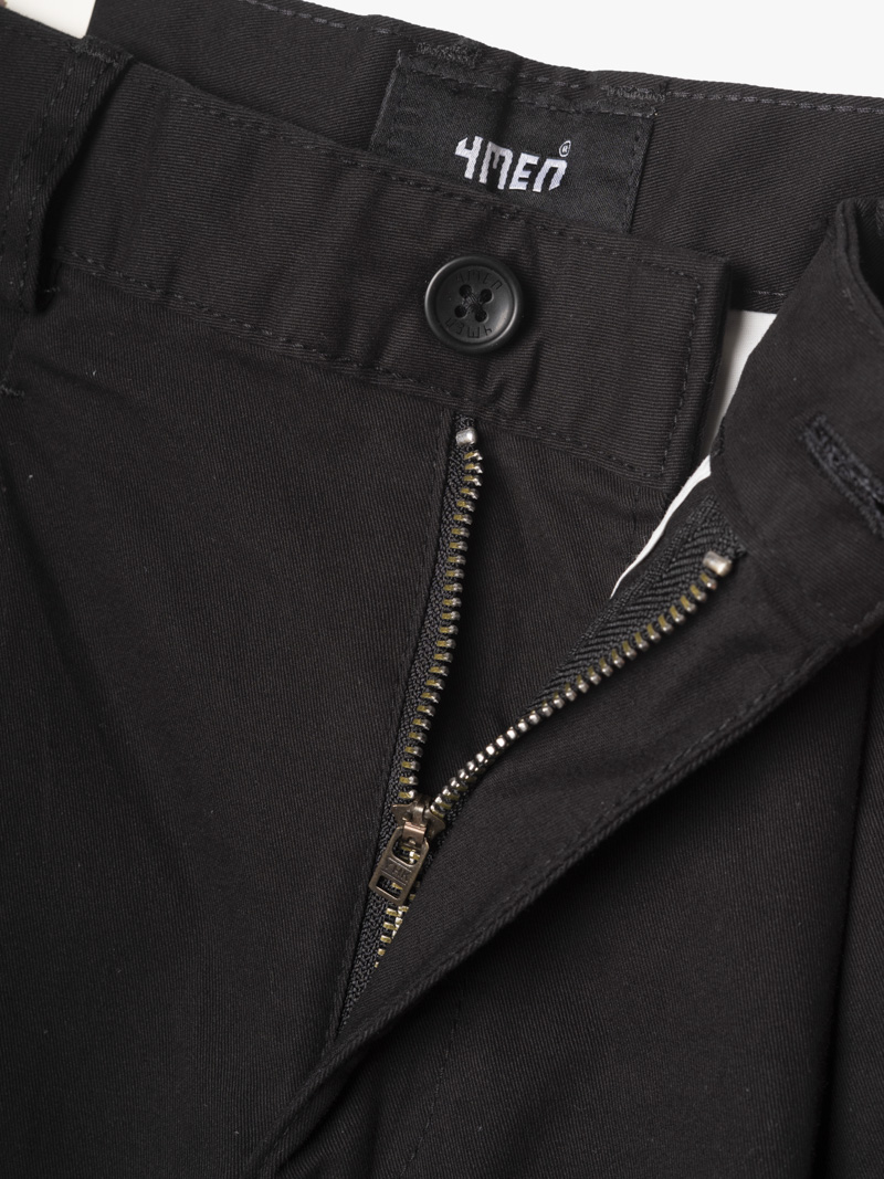 Quần Short Kaki Trơn Form Straight QS081 Màu Đen