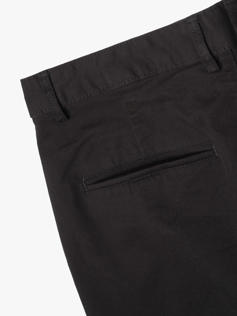 Quần Short Kaki Trơn Form Straight QS081 Màu Đen