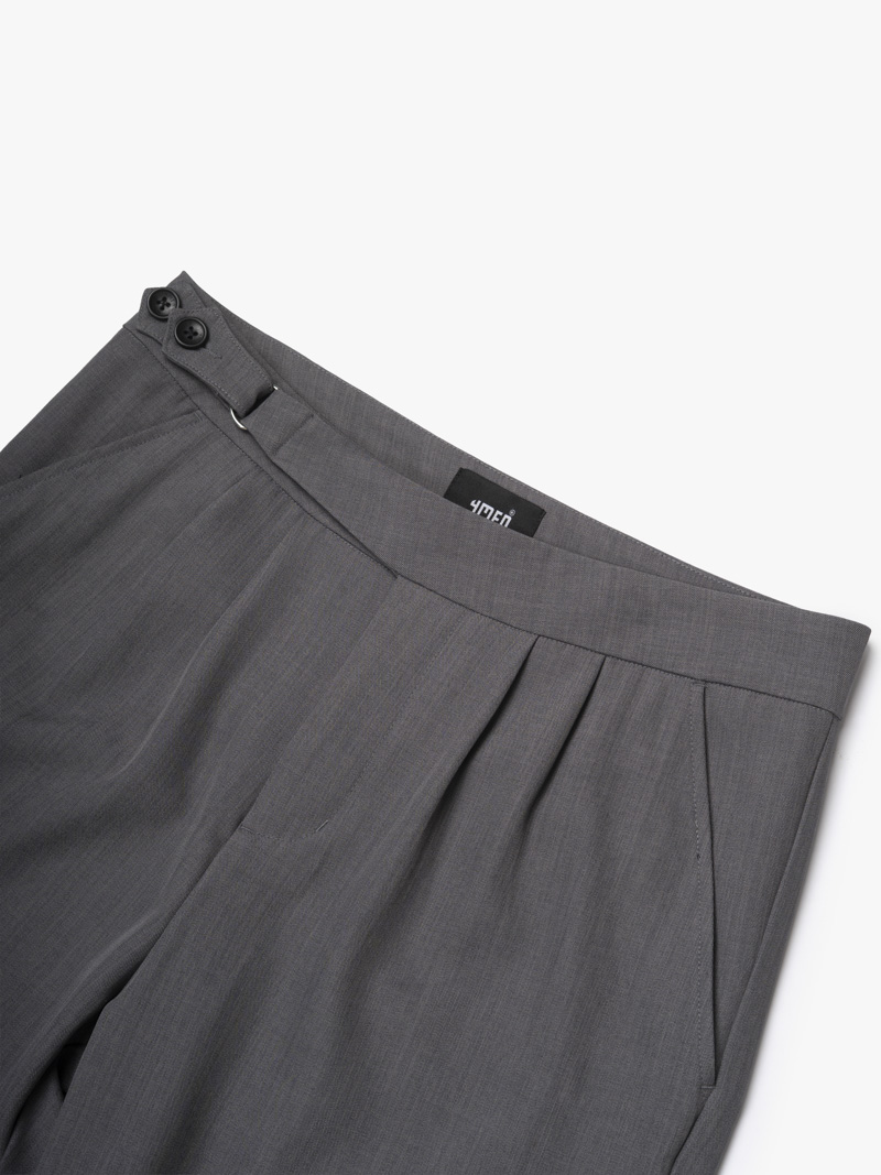 Quần Short Sidetab Trơn Form Straight QS083 Màu Xám